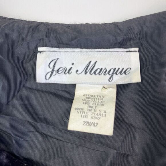 Vintage Jeri Marque Velvet Floral Embroidered Jacket 22W  Whimsigoth Fairy - Picture 3 of 12